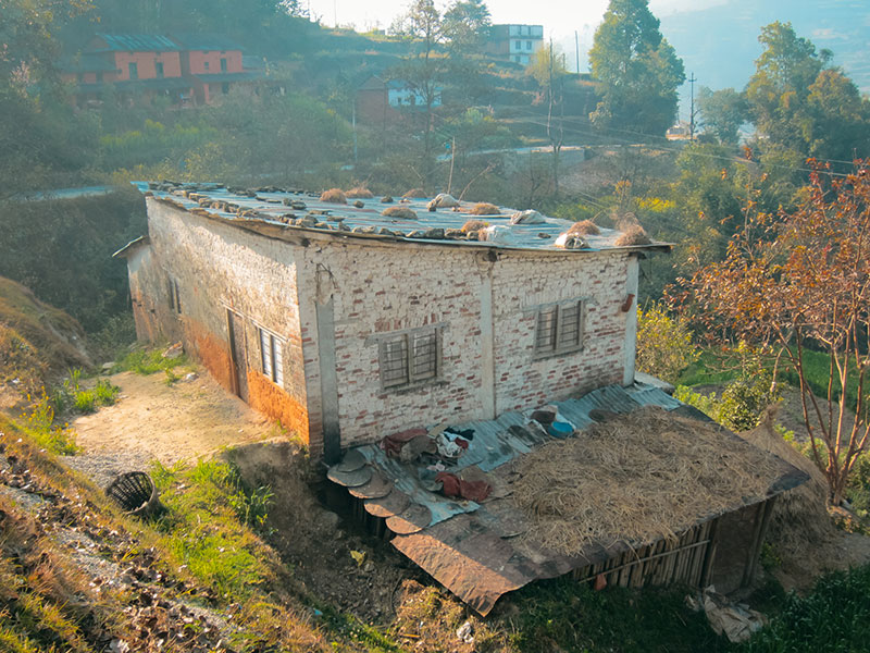 maison de campagne au Népal