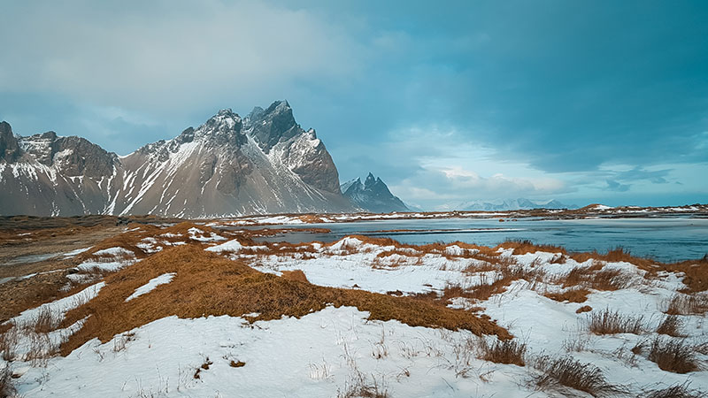 paysage Vestrahorn Islande-hiver